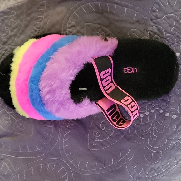 UGG Shoes - UGG Multicolor Fluffy Mules